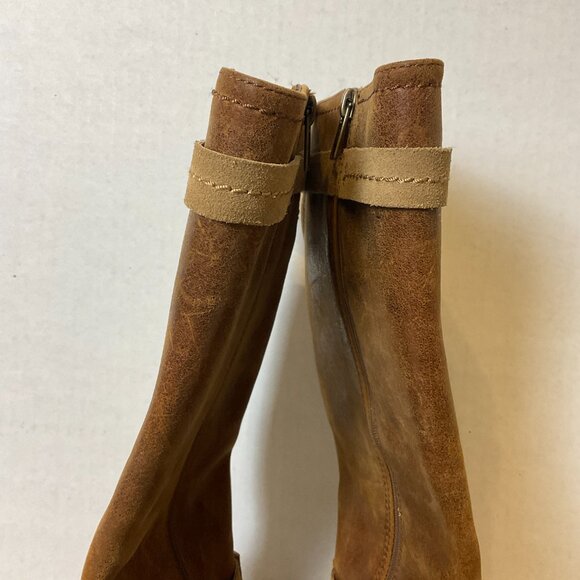 UGG Knee High Leather Boots US 6 Brown Distressed - Picture 3 of 16